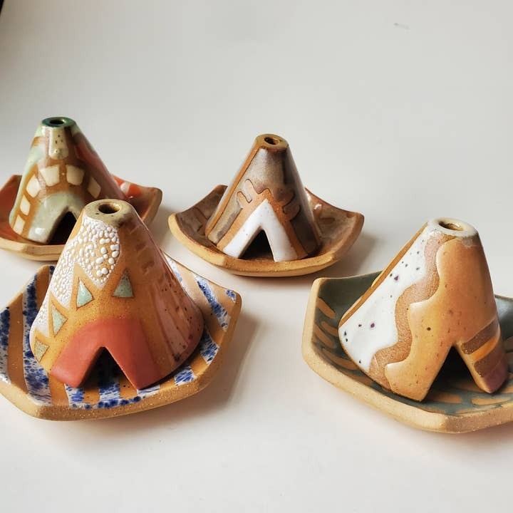 Curious Clay Incense Dishes