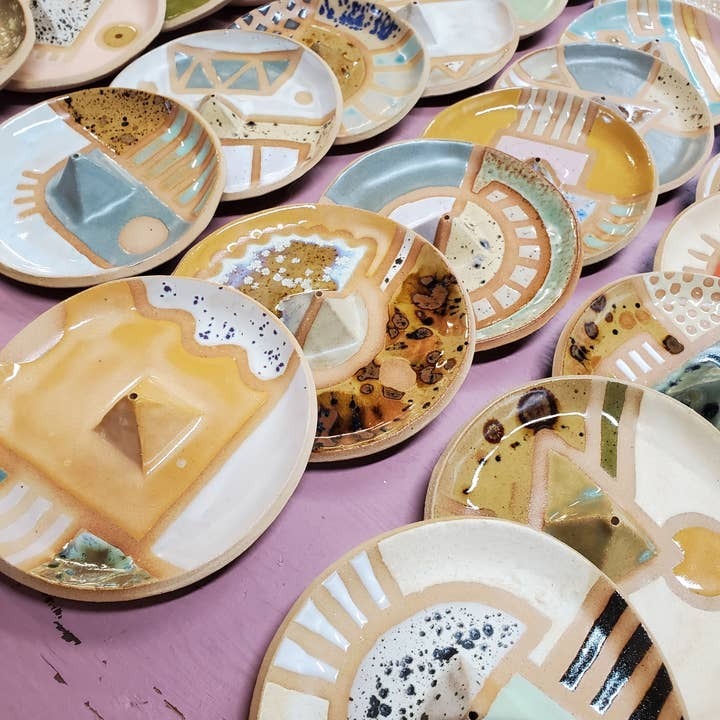 Curious Clay Incense Dishes
