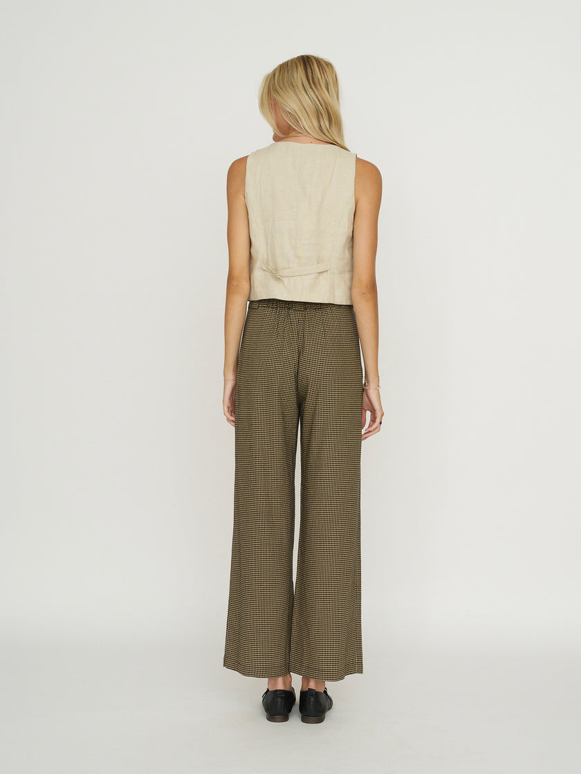 Whimsy + Row Bowie Vest - 100% Linen - Oatmeal