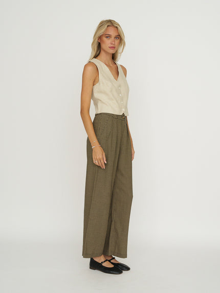 Whimsy + Row Bowie Vest - 100% Linen - Oatmeal