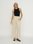 Whimsy + Row Leanna Trouser - 100% Linen - Oatmeal