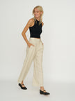 Whimsy + Row Leanna Trouser - 100% Linen - Oatmeal