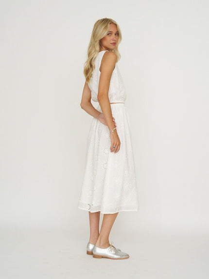 By Together Eyelet Banded Tank
