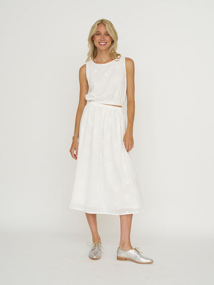 By Together Eyelet Banded Tank