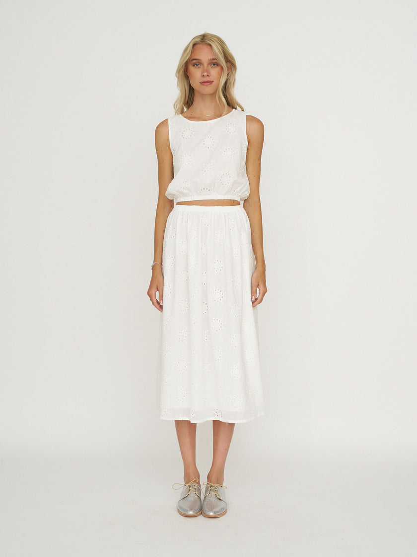 By Together Eyelet Banded Tank