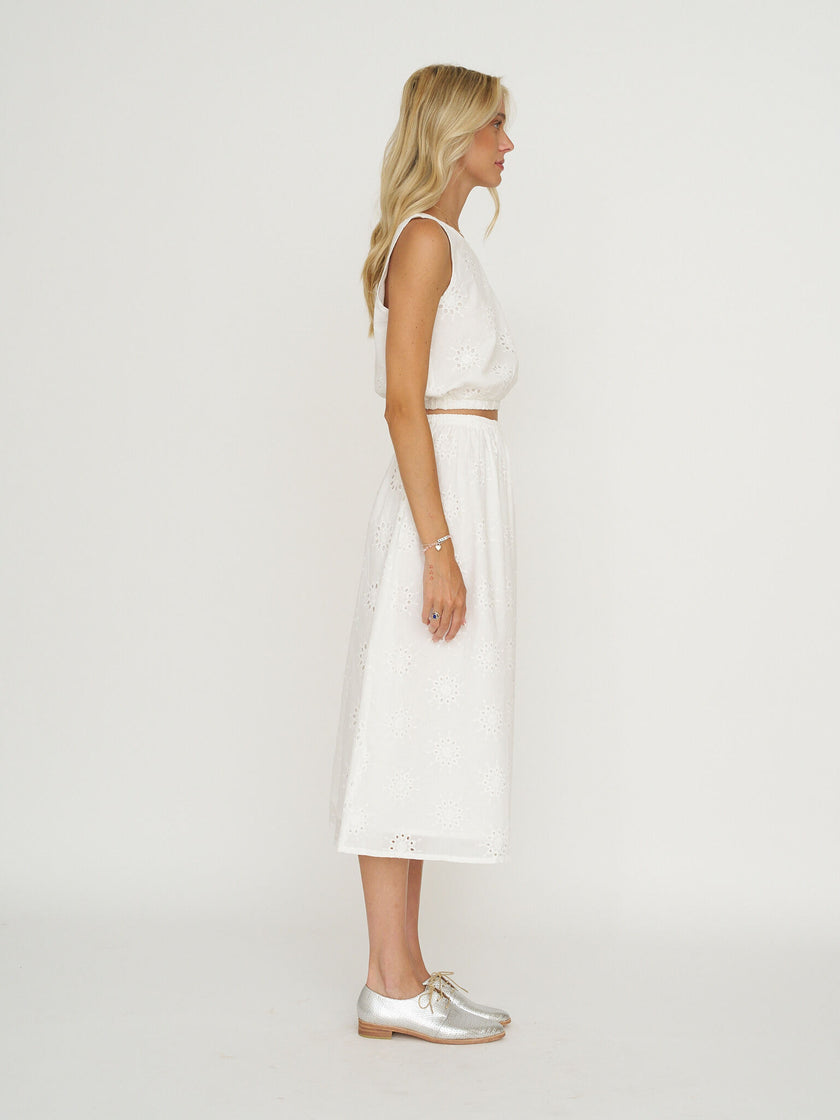 By Together Eyelet Banded Tank