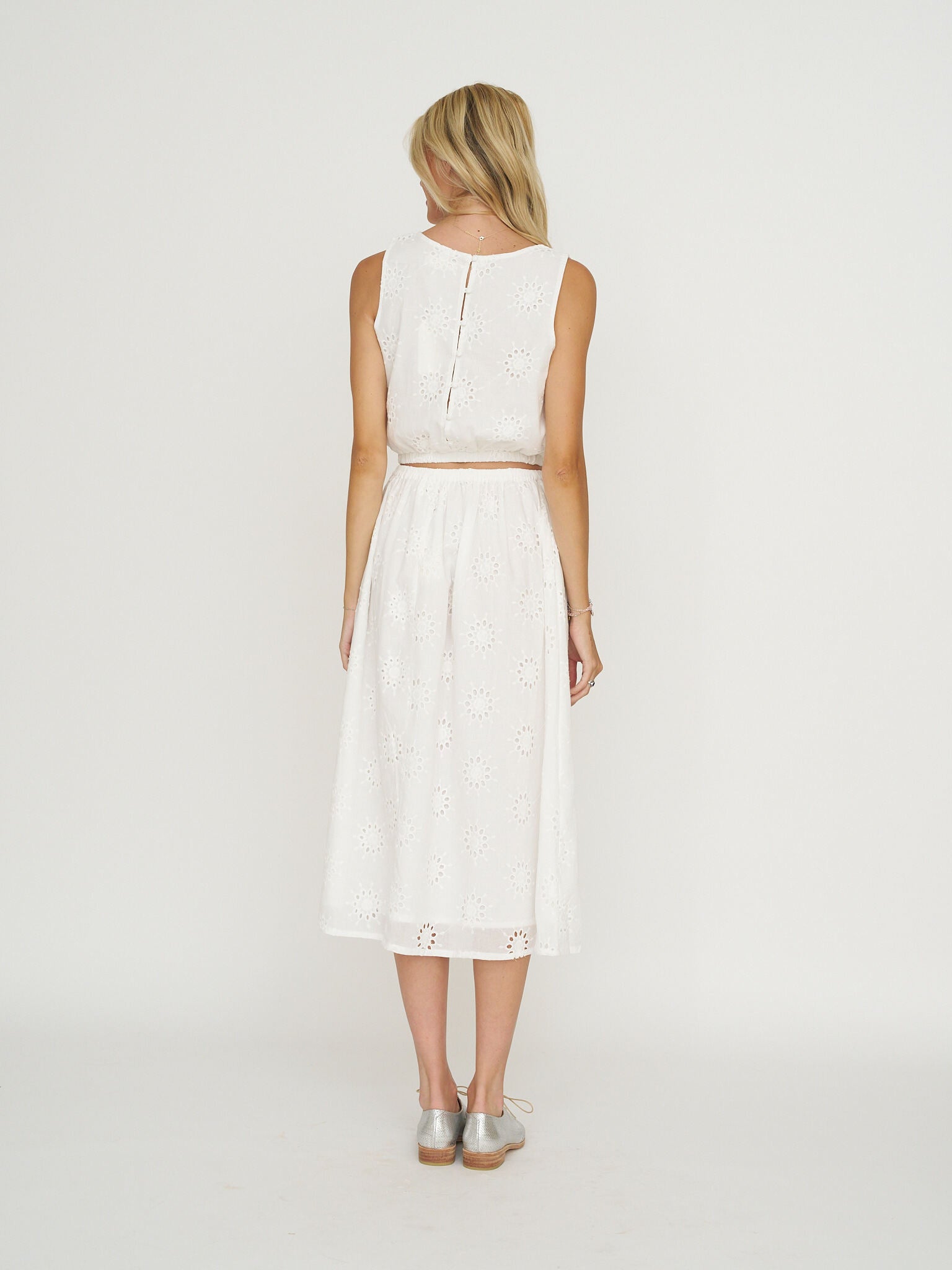 By Together Eyelet Banded Tank
