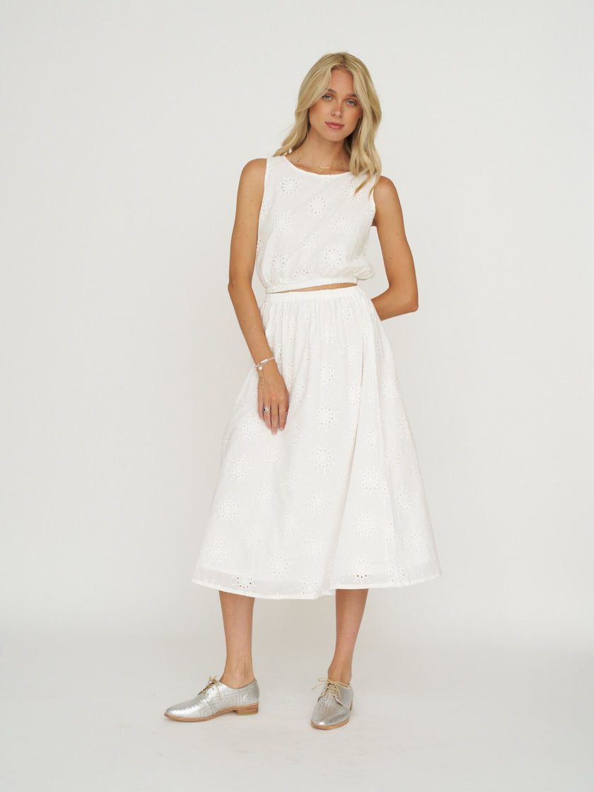 By Together Eyelet Cotton Skirt