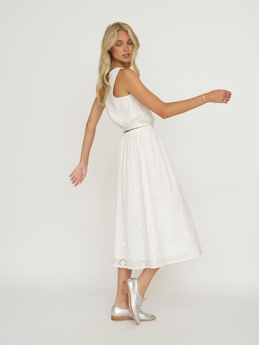 By Together Eyelet Cotton Skirt