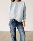 Hey Gang Boxy Sweatshirt in Light Blue