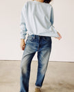 Hey Gang Boxy Sweatshirt in Light Blue