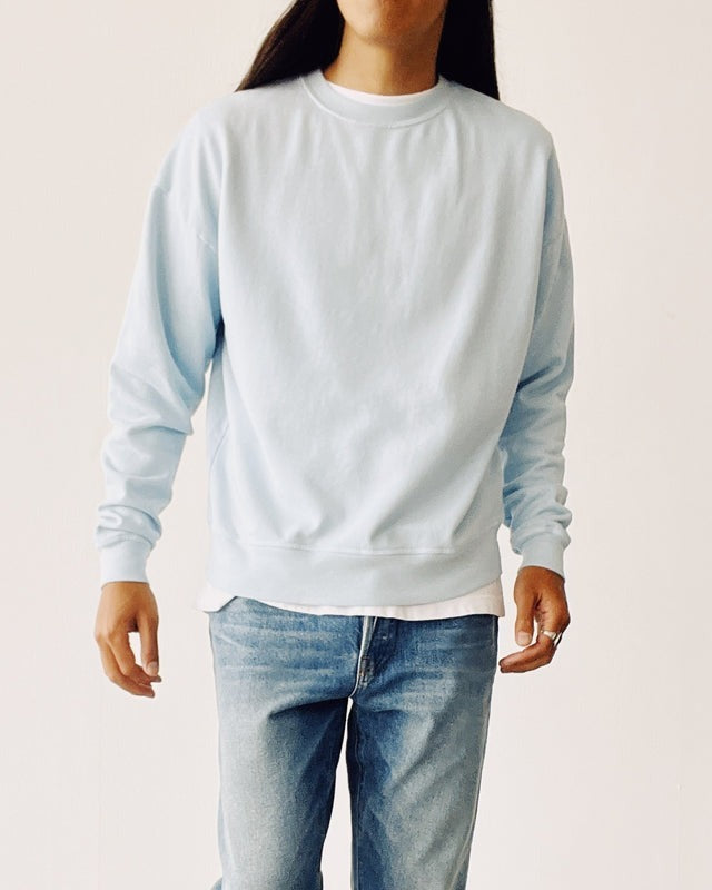 Hey Gang Boxy Sweatshirt in Light Blue
