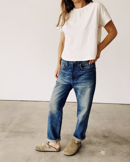 Hey Gang Boxy Tee in Natural