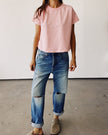 Hey Gang Boxy Tee in Pink