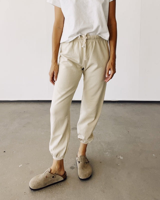 Hey Gang Sweatpants in Tan