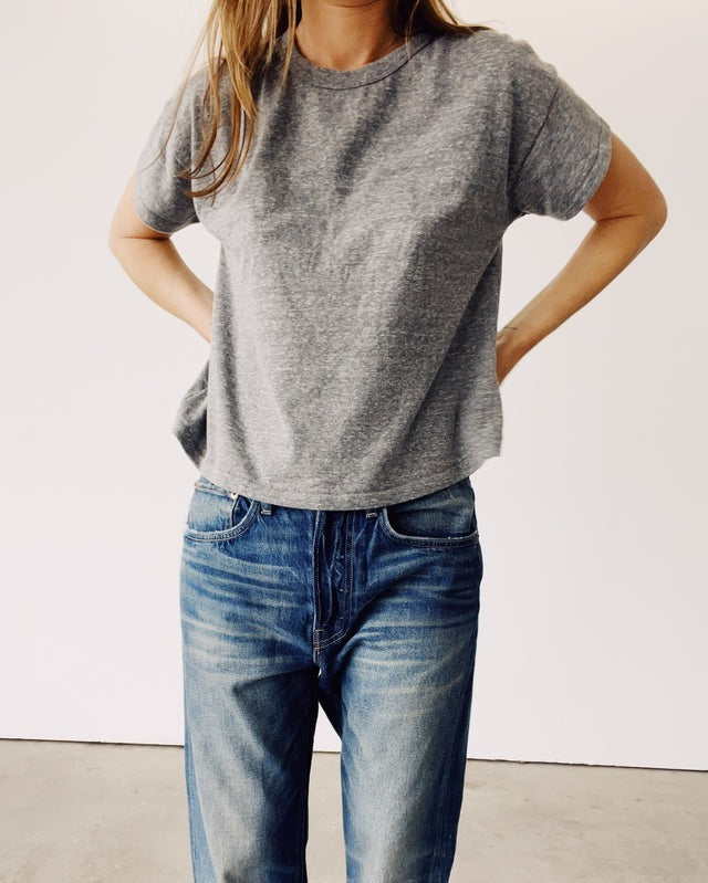 Hey Gang Boxy Tee in P.E. Grey