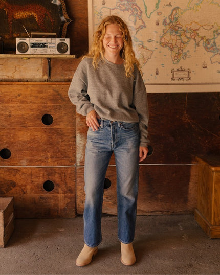 Hey Gang Boxy Sweatshirt in P.E. Grey