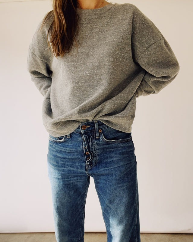 Hey Gang Boxy Sweatshirt in P.E. Grey
