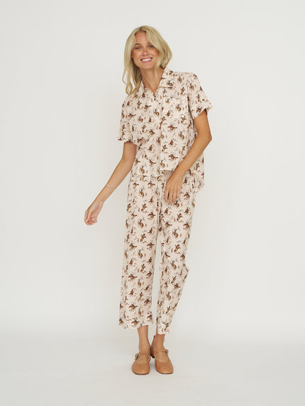The Great. Short Sleeve Pajama Shirt and Easy Sleep Pant