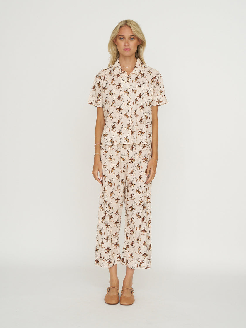 The Great. Short Sleeve Pajama Shirt and Easy Sleep Pant