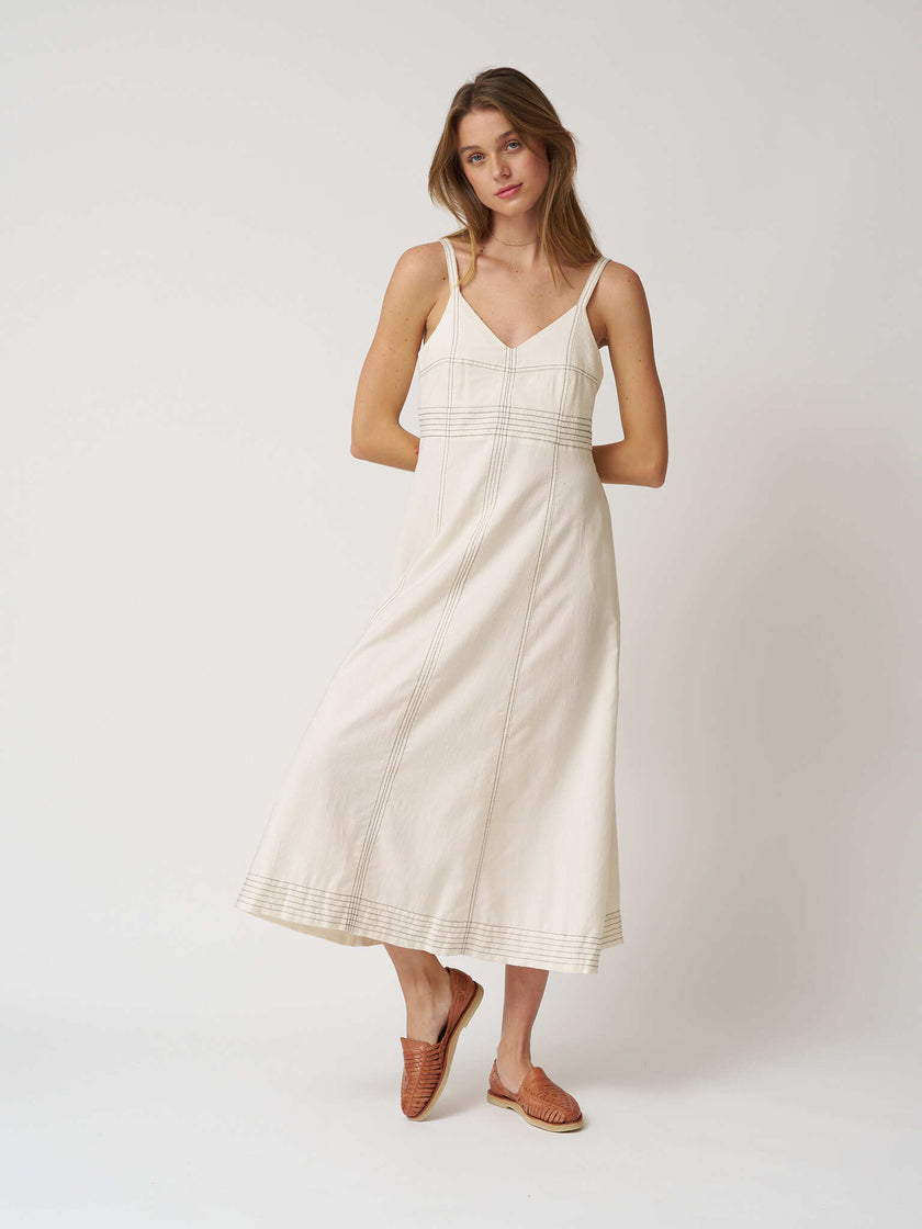 Handloom Eva Maxi Dress - Natural