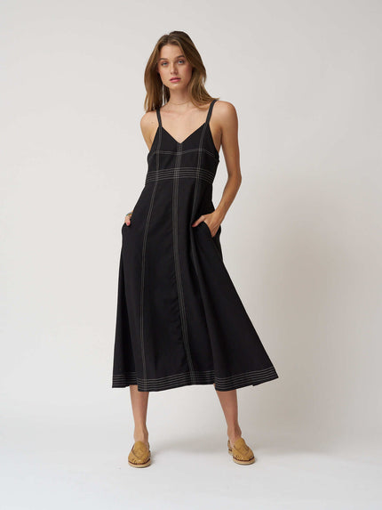 Handloom Eva Maxi Dress - Black