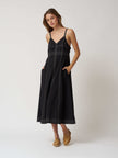 Handloom Eva Maxi Dress - Black