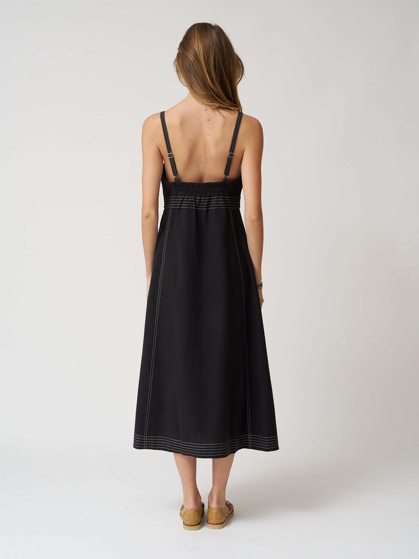 Handloom Eva Maxi Dress - Black