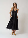 Handloom Eva Maxi Dress - Black