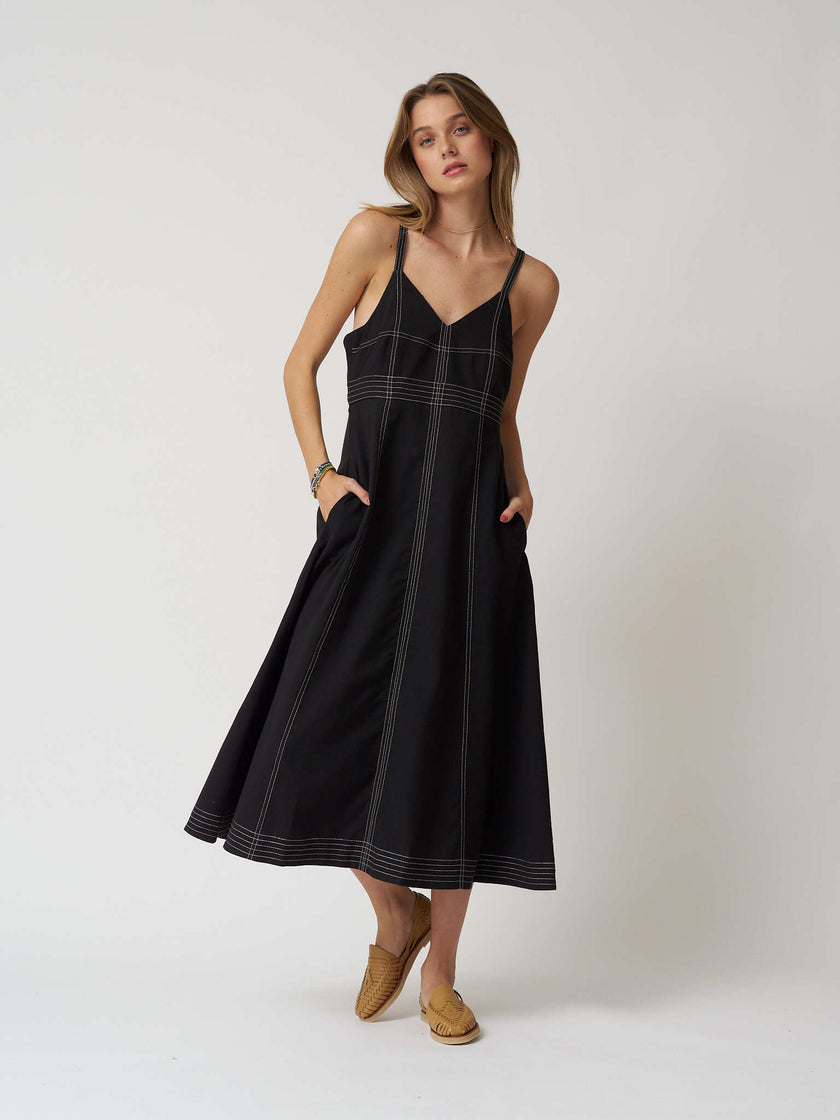 Handloom Eva Maxi Dress - Black