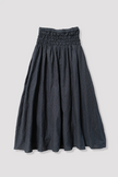 Micaela Greg Shirred Skirt in Faded Black