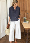 Emerson Fry Mandarin Collar Top - Organic Cotton - Various Colors