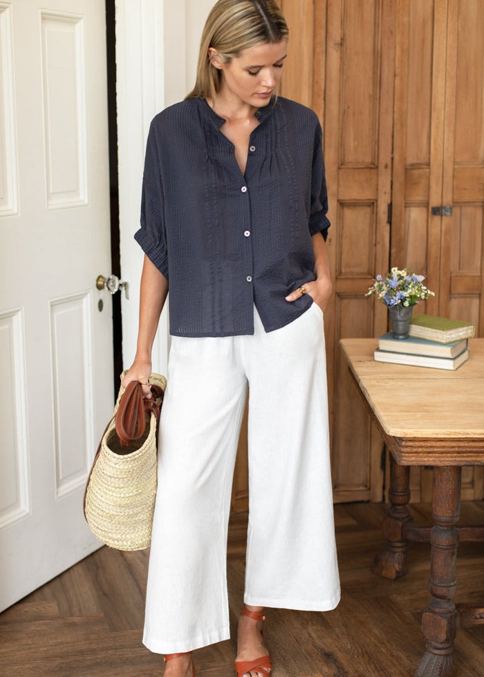 Emerson Fry Mandarin Collar Top - Organic Cotton - Various Colors