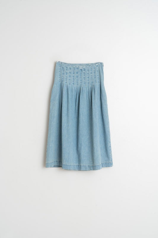 Indi & Cold Pleated Denim Skirt