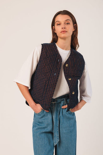 Indi & Cold Quilted Micro Cord Vest