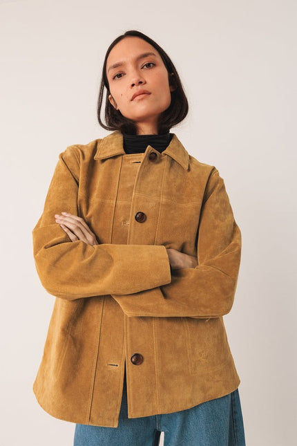 Indi & Cold Nappa Leather Jacket in Camel