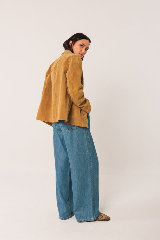 Indi & Cold Nappa Leather Jacket in Camel