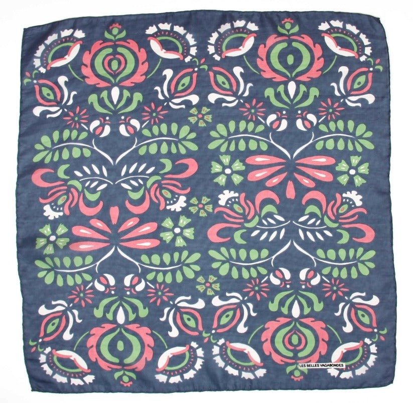 Les Belles Vagabondes 100% Silk Square